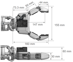 Grippers dimensions