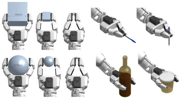 Grippers easily graspable objects examples