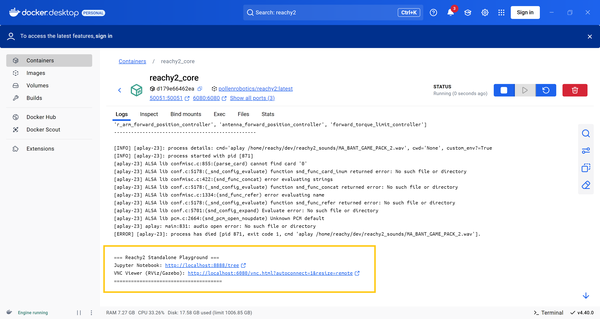 Displays links in the logs