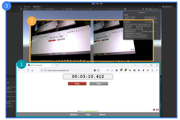 Glass-to-glass latency screenshot