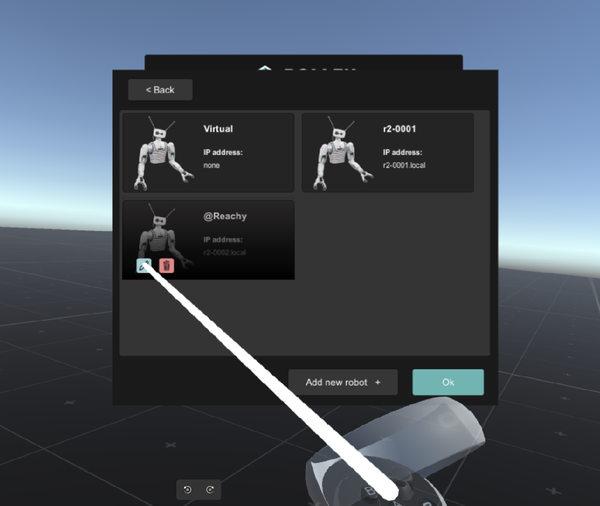 Modify robot button